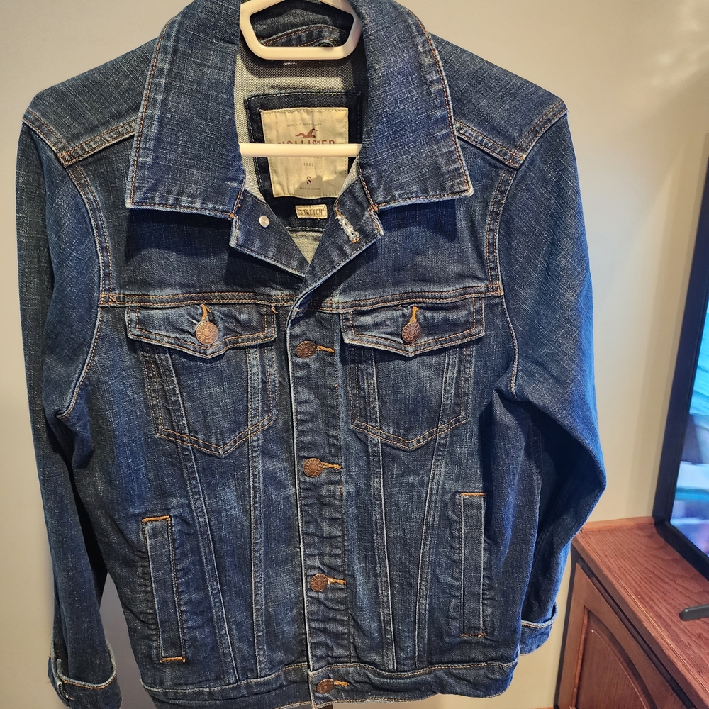 Hollister‎ Dark Blue Washed Denim Jacket